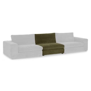 Beta 39.5" Armless Chair Module - Cypress Green