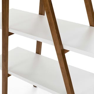 Caliper 47" Shelving Unit - White/Walnut