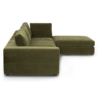 Beta 133.5" Right Modular Sectional - Cypress Green