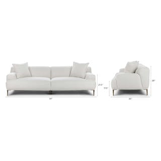 Abisko 45.5" Ottoman - Quartz White