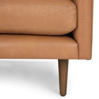 Burrard 32" Leather Lounge Chair - Bella Caramel