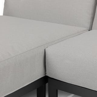 Burkel 105" Outdoor Left Sectional - Cloudy Gray