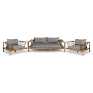 Callais 90.5" Outdoor Sofa Set - Taupe Gray
