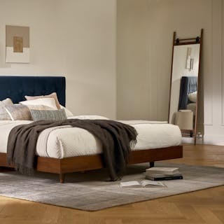 Beau Floor Mirror - Walnut