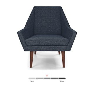 Angle 33" Lounge Chair - Denim Blue