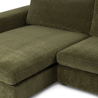 Beta 137.5" Left Modular Chaise Sectional - Cypress Green