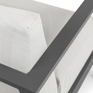 Burkel 57" Outdoor Loveseat - Cloudy Gray