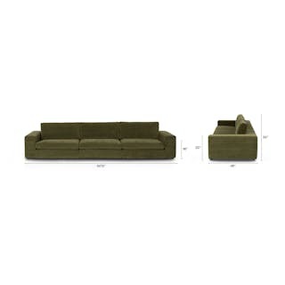 Beta 137" Modular Sofa - Cypress Green