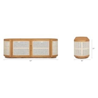 Candra 63" Media Unit - Oak