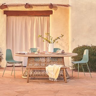 Calliope 78.75" Outdoor Dining Table - Wicker