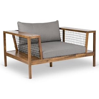 Callais 90.5" Outdoor Sofa Set - Taupe Gray