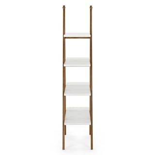 Caliper 47" Shelving Unit - White/Walnut