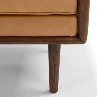 Ansa 54" Leather Bench - Charme Tan