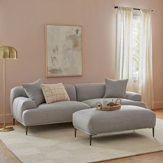 Abisko 45.5" Ottoman - Quartz White