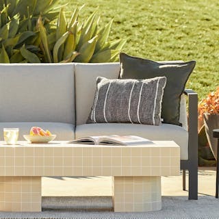 Burkel 57" Outdoor Loveseat - Cloudy Gray