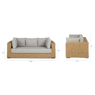 Capra 78.5" Outdoor Sofa - Beach Sand