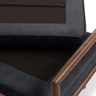 Ansa 54" Leather Bench - Charme Black