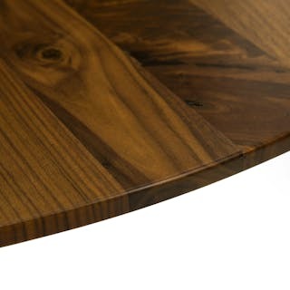 Amoeba 35.5" Round Coffee Table - Walnut