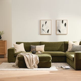 Beta 45" Ottoman - Cypress Green
