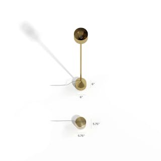 Barbell Floor Lamp - Brass