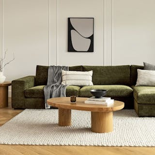Beta 49" Left Arm Chair Module - Cypress Green