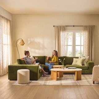 Beta 49" Left Arm Chair Module - Cypress Green