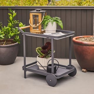 Boden Outdoor Bar Cart - Dark Gray
