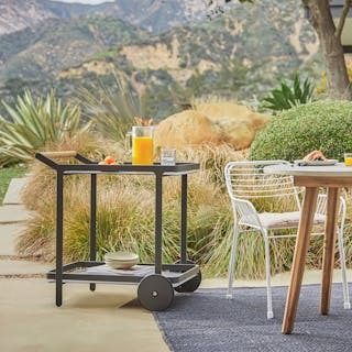 Boden Outdoor Bar Cart - Dark Gray