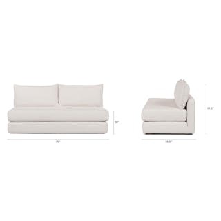 Braam 75" Sofa Bed - Vintage White