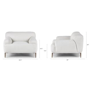 Abisko 42.5" Lounge Chair - Quartz White