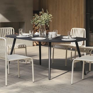 Ballo 78.5" Outdoor Dining Table - Black