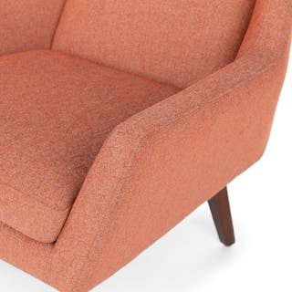 Angle 33" Lounge Chair - Rosehip Orange