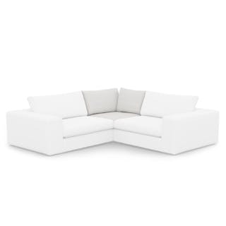 Beta 45" Corner Chair Module - Quartz White