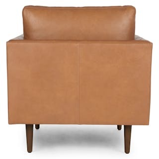 Burrard 32" Leather Lounge Chair - Bella Caramel