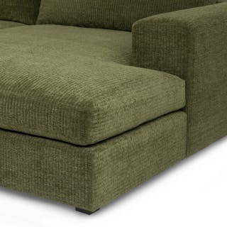 Beta 137.5" Right Modular Chaise Sectional - Cypress Green
