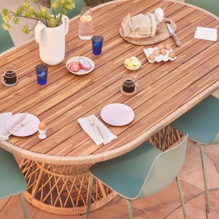 Calliope 78.75" Outdoor Dining Table - Wicker